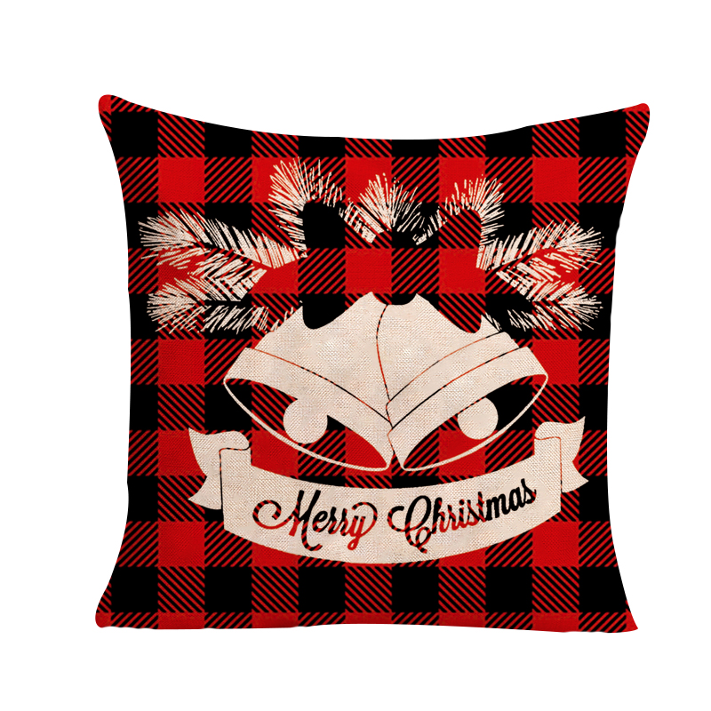 Vỏ bao gối bằng vải lanh cho sofa/giường ngủ phong cách Giáng sinh