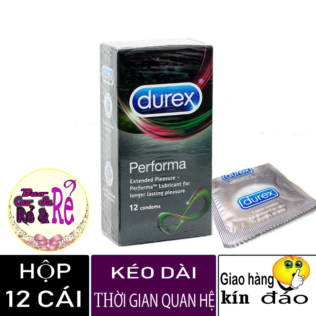 [Giá Sỉ_có Video]Bộ 02 hộp bao cao su Performa kéo dài thời gian hộp 12 chiếc