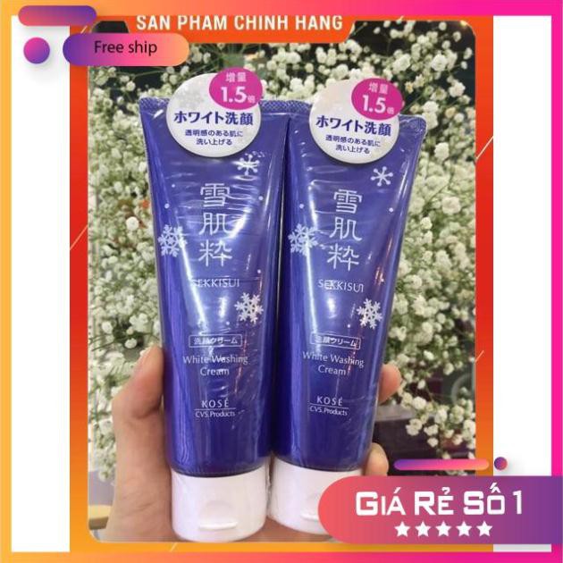 Hàng auth Sữa rửa mặt Kose Sekkisei White Washing Cream 120gr