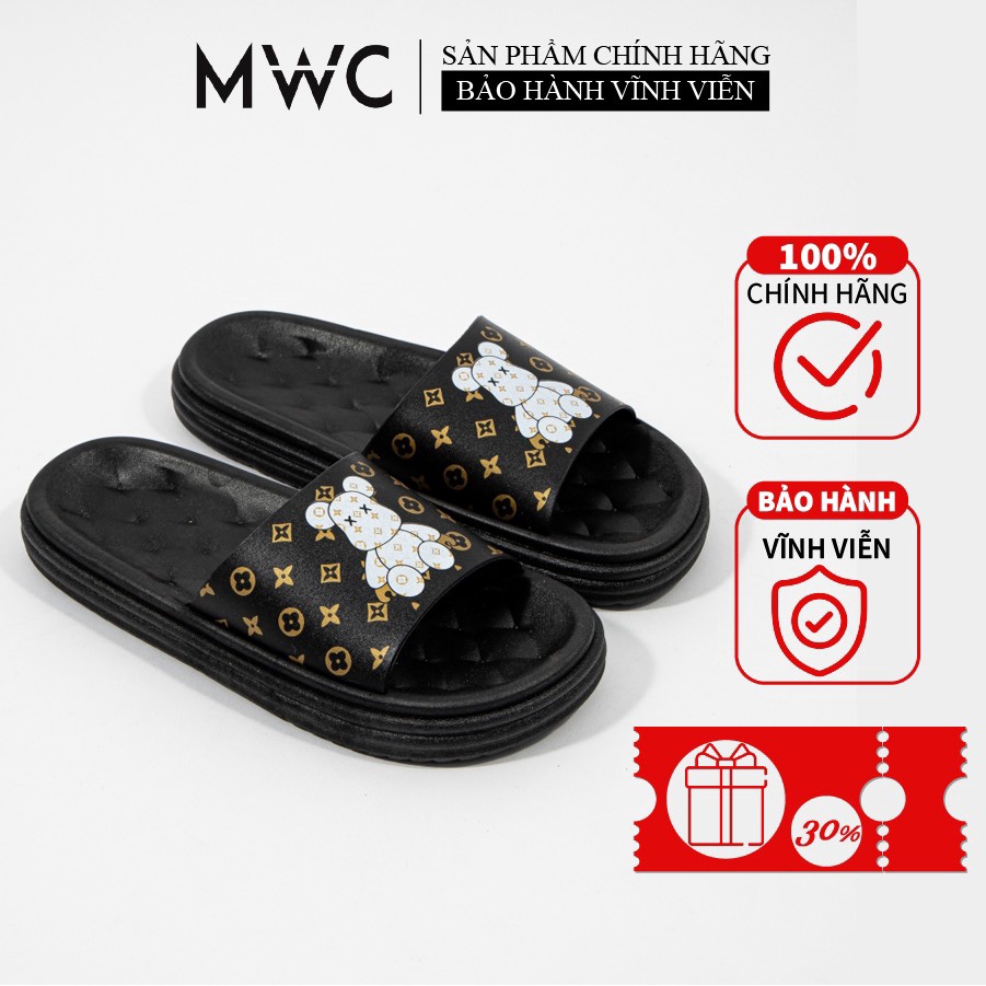 Dép Nữ Quai Ngang MWC Họa Tiết Hình Gấu Xinh Xắn Với Nhiều Màu Sắc Dễ Thương C006