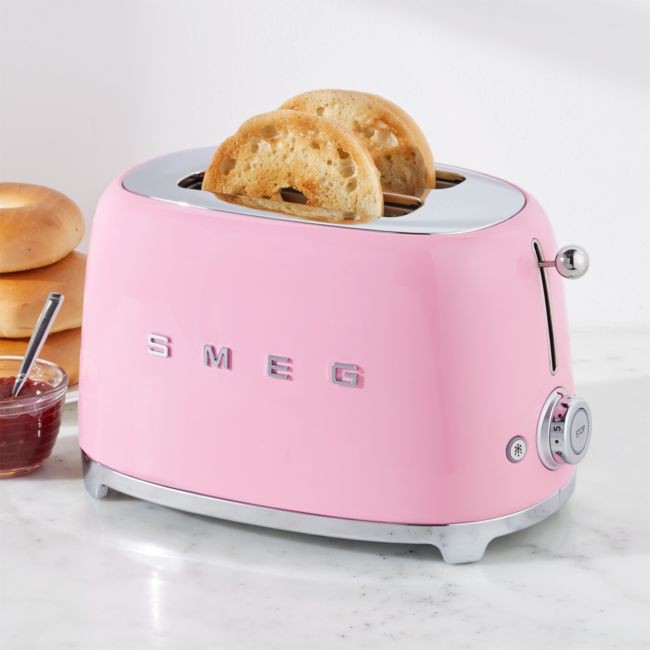 Máy nướng bánh mì Smeg TOASTER TSF01 loại 2 ngăn - Chất liệu Cromargan