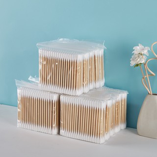 100 Cái / túi Dùng Một Lần Khăn Bông Đôi Đầu Cotton Buds Cotton Tipped Applicator Để Làm Đẹp Trang Điểm Mũi Tai Dụng Cụ Làm Sạch