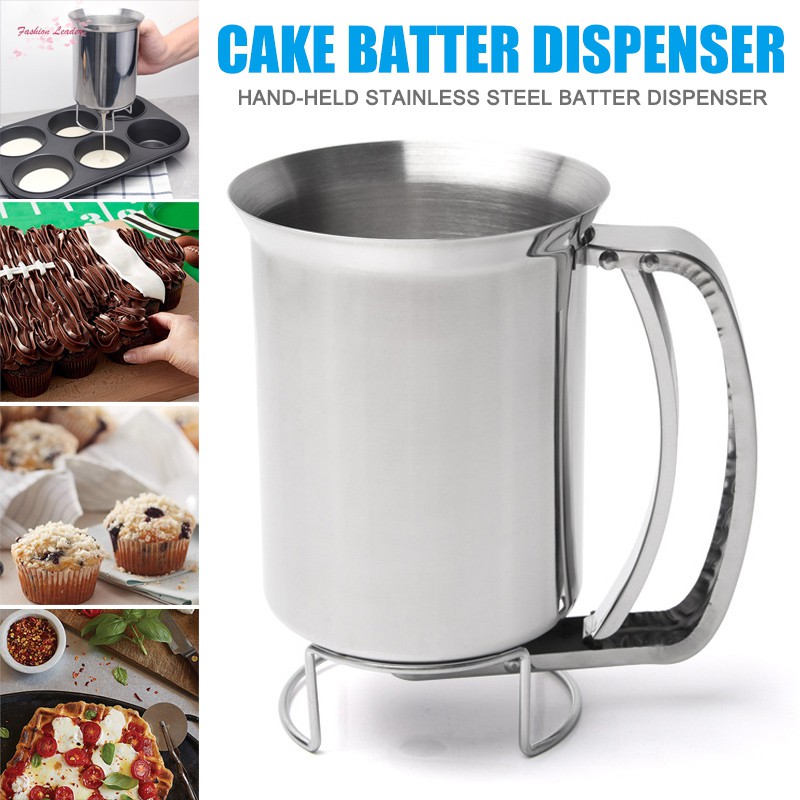 Stainless Steel Donut Cupcake Waffle Batter Funnel Pancake Dispenser Maker Kitchen Supplies