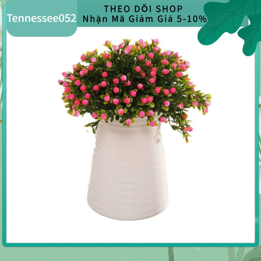 Tennessee052 Simulation Large Particles Milan Grain Flower Trough Arrangement Accessories Potted Decorative Green Plants Plastic Flowers