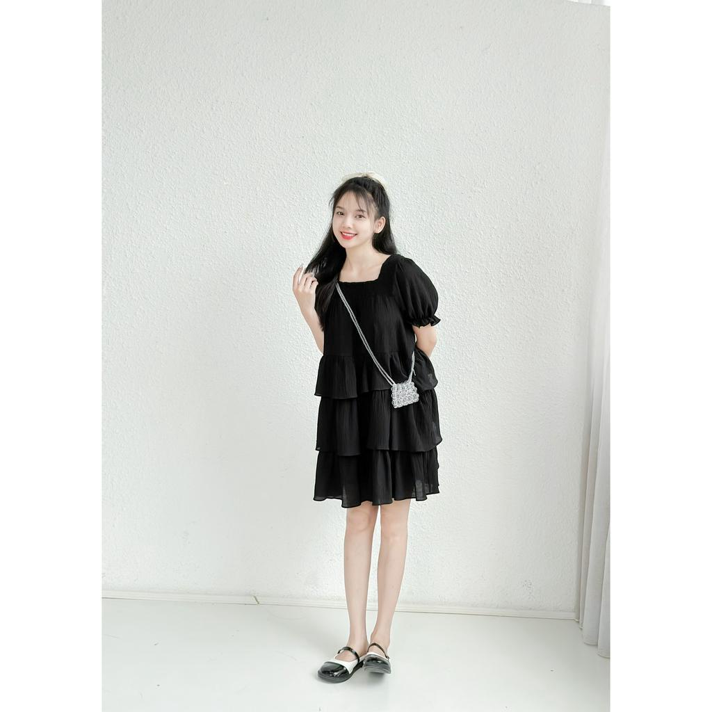 Váy kiểu dáng xòe nhiều tầng May Boutique Váy kiểu May23#30 xoè tầng VKZ23D_105.008