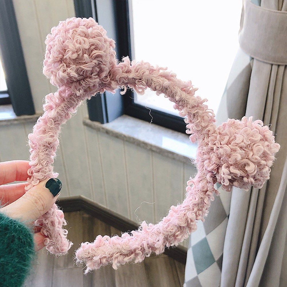 Cài Tóc Rửa Mặt Hình Tai Gấu Vải Lông Kiểu Hoạt Hình Dễ Thương Phong Cách Hàn Quốc Dành Cho Bạn Nữ