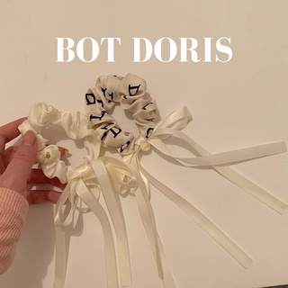 Scrunchies cột tóc phối nơ ruy băng dài phong cách Hàn Quốc