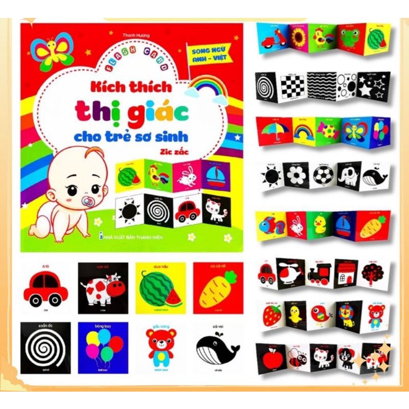 Tranh kích thích thị giác đứng cho bé từ 2 tháng tuổi