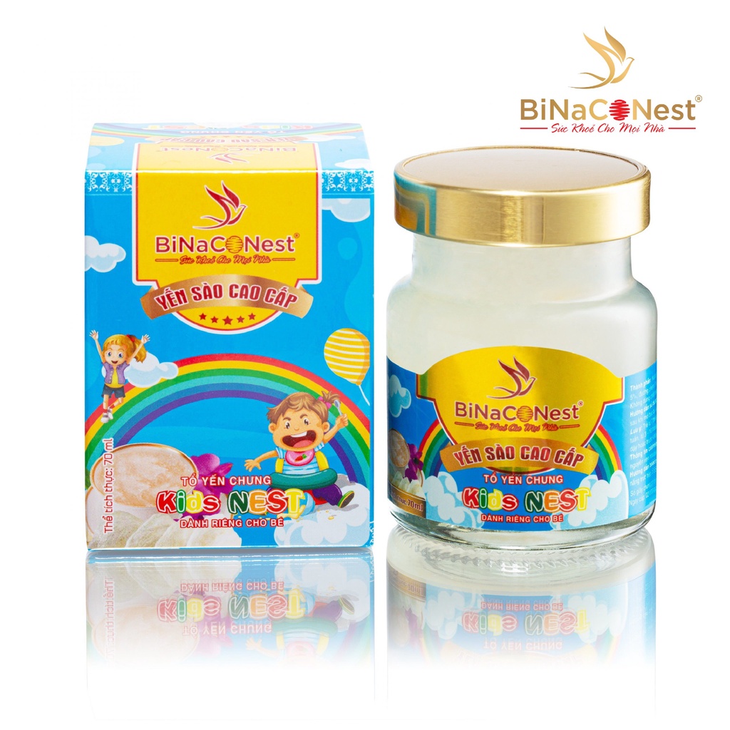 Tổ Yến Chưng Cho Bé (Kidsnest) - 30% Tổ Yến Chưng Sẵn - Yến Sào BINACONest - Hủ 70ml