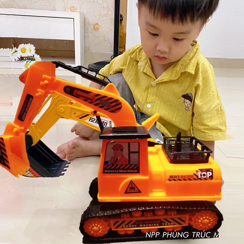 Đồ chơi xe máy xúc xoay 360  cho bé