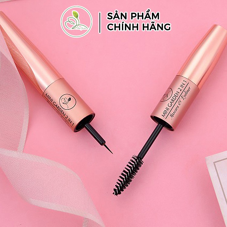 Chuốt Mi Mini Garden 2 In 1 Mascara & Eyeliner Mau Khô Giữ Nếp Mi Dài Cong Mướt PV992