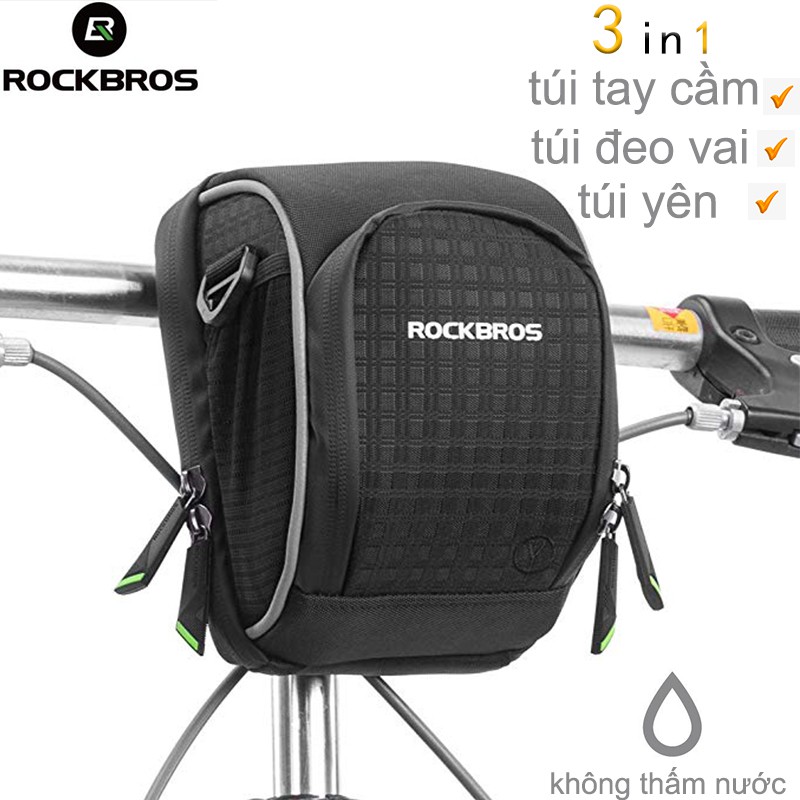 Túi đựng đồ ROCKBROS gắn tay lái xe đạp 17x12x10cm/18x12x10cm tiện dụng chất lượng cao