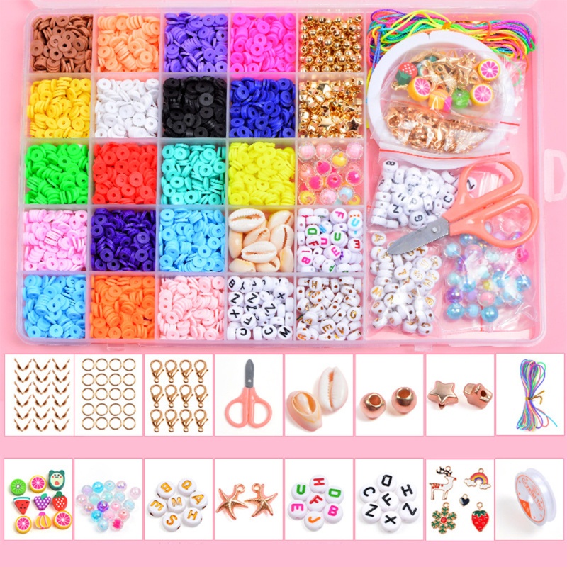 Hạt Đất Sét Tròn Phẳng Mềm Thời Trang DIY