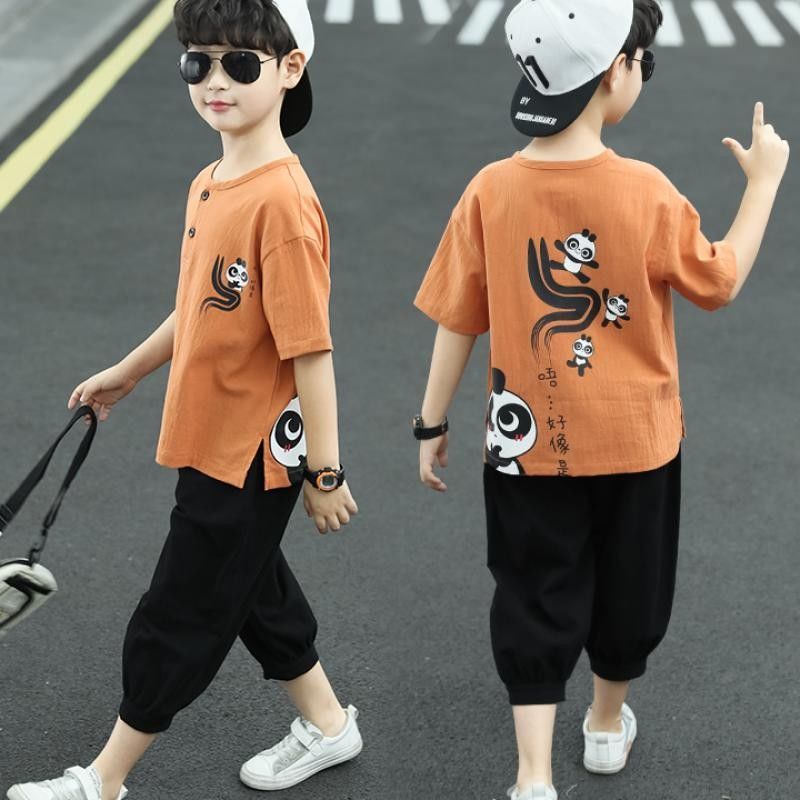Bộ Đồ Thời Trang Mùa Hè 2020 Phong Cách Phương Tây Cho Bé Trai