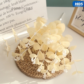 Nhánh lá khuynh diệp giả màu sắc trang trí nhà cửa Miaomanyoga 4 3