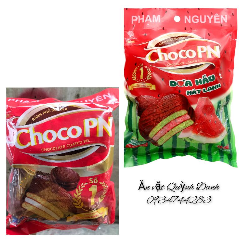 Bánh ChocoPie Socola/ Dưa Hấu Mát Lạnh_12 gói