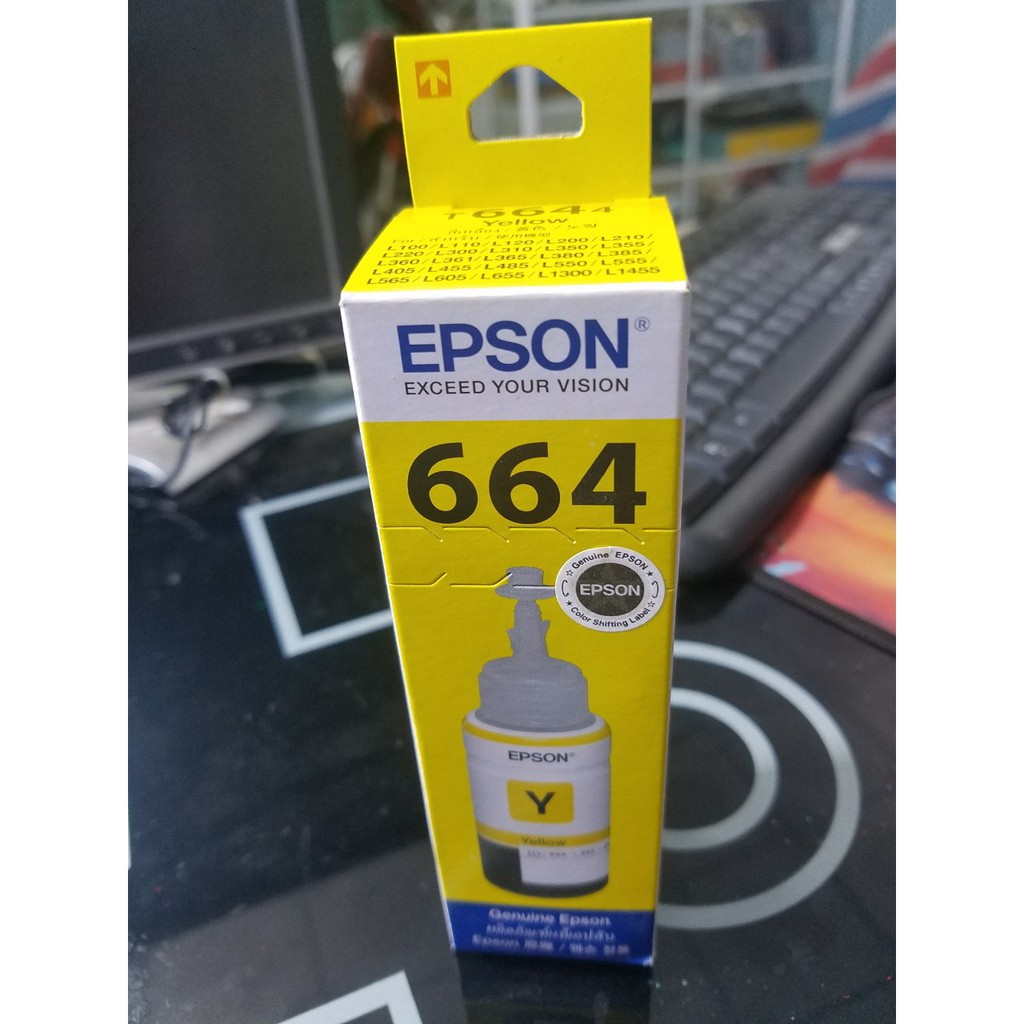 Mực máy in Epson L100/L110/L200/L300/L360/L365/L385/L1300/L1450…T664400 Màu vàng