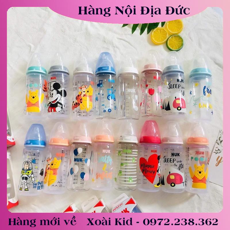[auth] Bình Sữa Cảm Biến Nhiệt Nuk PP 150Ml / 300Ml Núm Silicone - Nội địa Đức Đủ Bill [Hot]