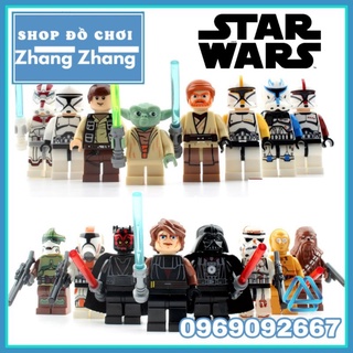 Đồ chơi Xếp hình Star Wars Yoda - Clone Trooper - Captain Rex - Jek-14 - Obi Wan - Han Solo Minifigures SY195