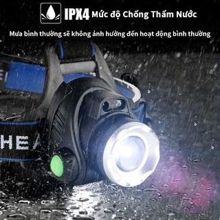 Rechargeable waterproof LED headlight for hiking / outdoor activities