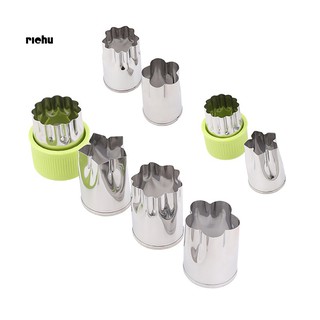 Ri_8Pcs Flower Shape Vegetable Fruit Cake Biscuit Cookie Cutter Mold Kitchen Tool
