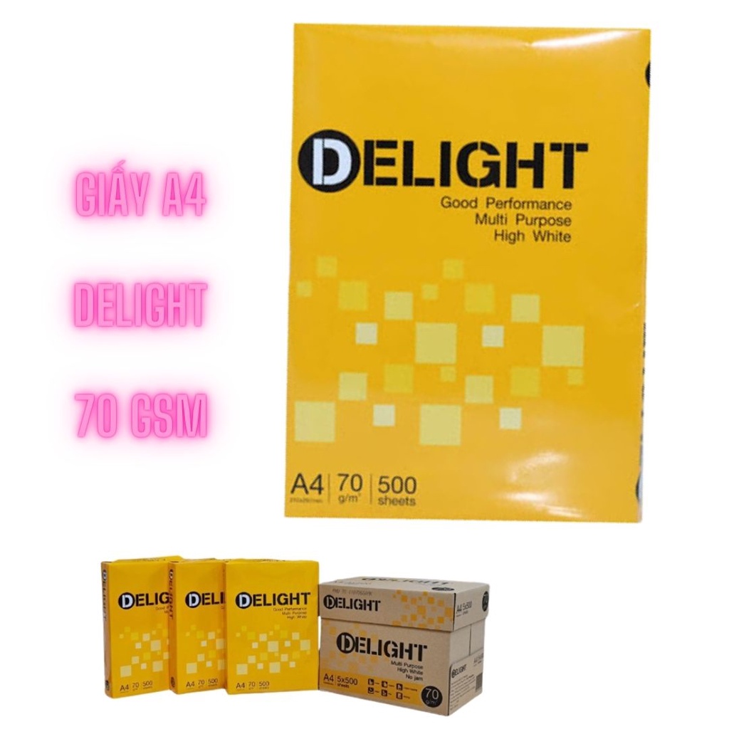 Giấy A4 Delight 70 gsm giấy in photo A4 giấy A4 giá rẻ