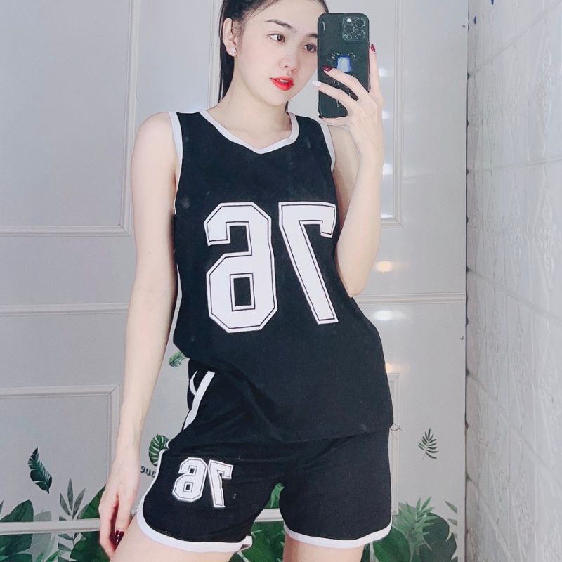 Đồ Bộ Nữ Ngủ Mặc Nhà Bigsize Thể Thao Bộ Quần Áo Nữ Mùa Hè Quần Đùi Đẹp Dễ Thương Thun Cotton Cute Trung Niên Eshop Bd19