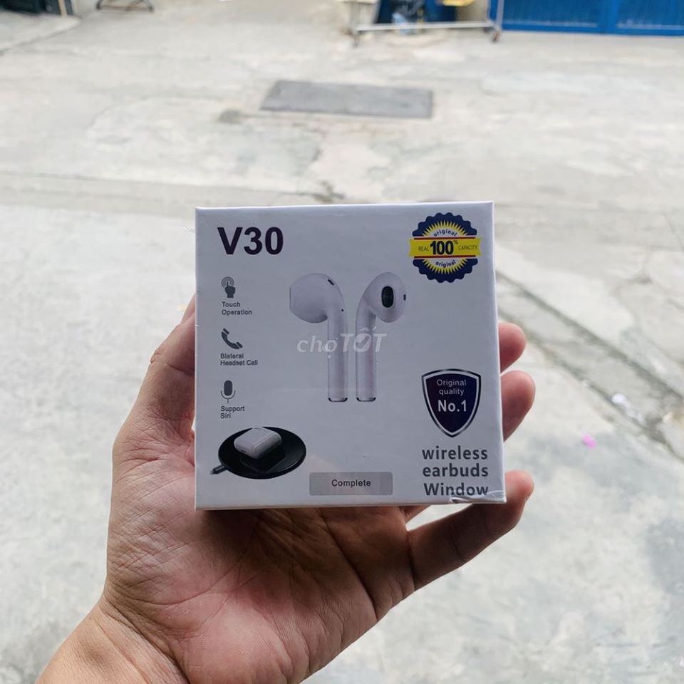 [Mã ELFLASH5 giảm 20K đơn 50K] Tai nghe Bluetooth V30 5.0 kiểu dáng Airpods