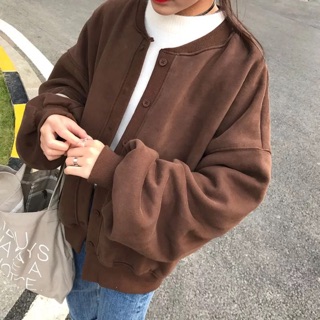 Áo bomber nỉ da cá Hàn Quốc