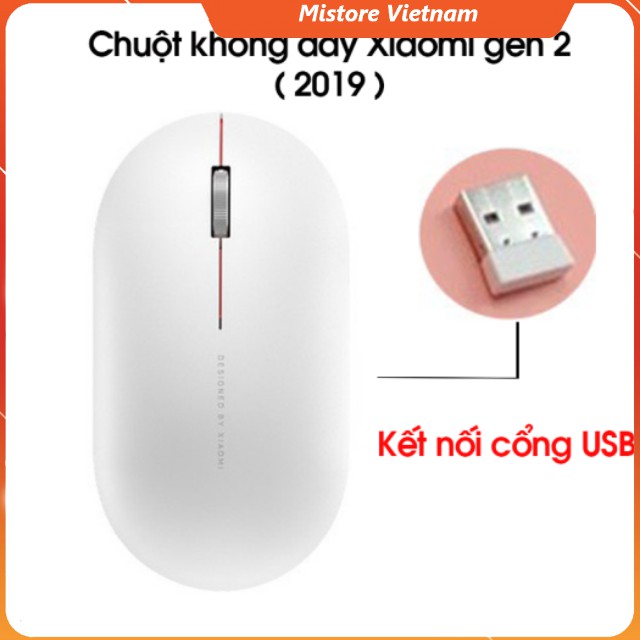 Chuột không dây Xiaomi gen2 - Chuột Xiaomi không dây Mi wireless Portable Mouse