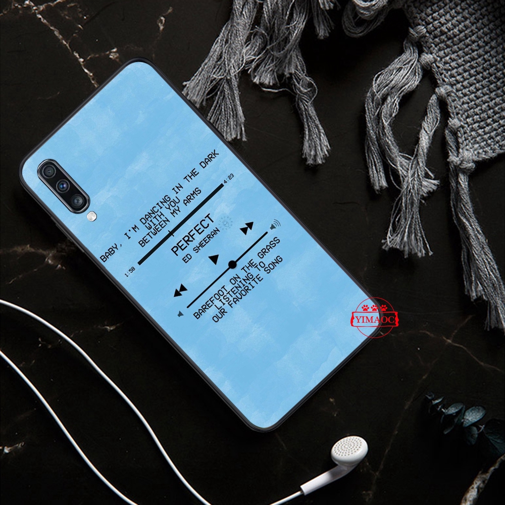 Samsung A10 A20 A30 A40 A50 A60 A70 Note 8 9 10 Plus Soft case Ed Sheeran Lyrics Pictures Diy