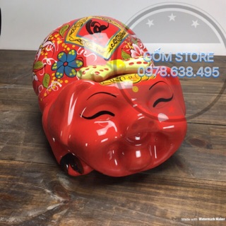 Heo đất mắt híp gốm sứ Bát Tràng