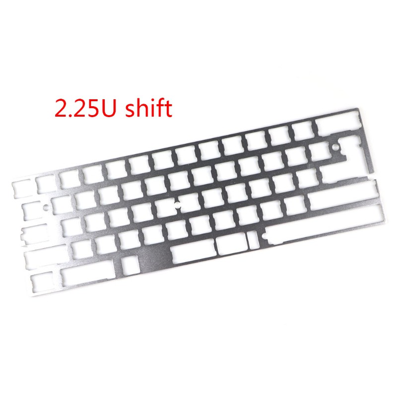 Silver 60% Aluminum Mechanical Keyboard Plate Support GK64 DZ60 GH60 CNC Board