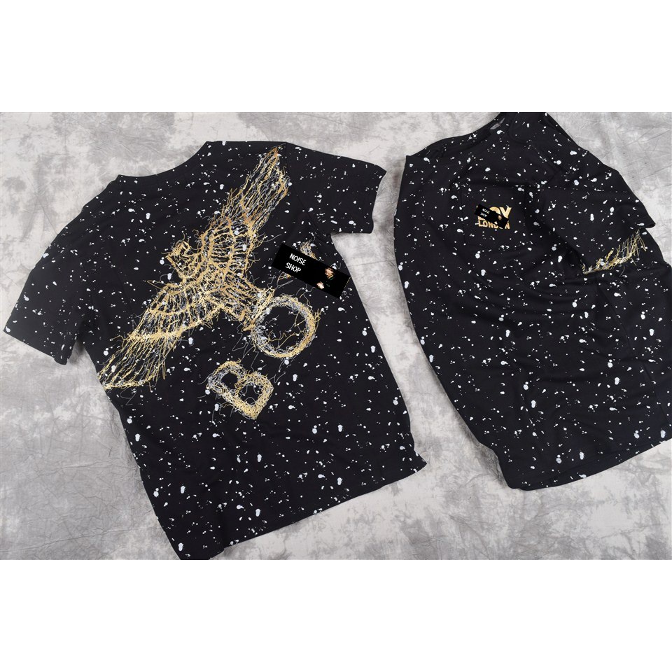 Áo Phông Nam Vẩy Sơn Hình Lưng Vàng