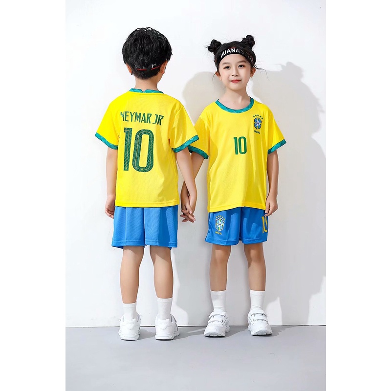 Áo Đồng Phục Bóng Đá Đội Nhà Số 10 Neymar Thời Trang 2020 Cho Bé