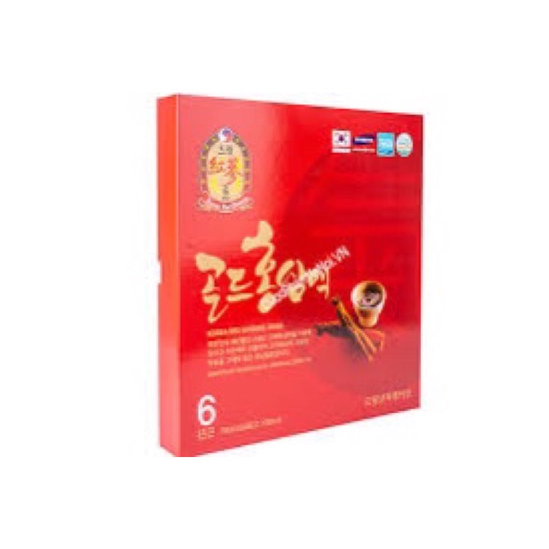 Nước Hồng Sâm Chén 6 Năm Tuổi Nguyên Chất Chính Hãng Hàn Quốc Hộp 30 Gói X 70ml