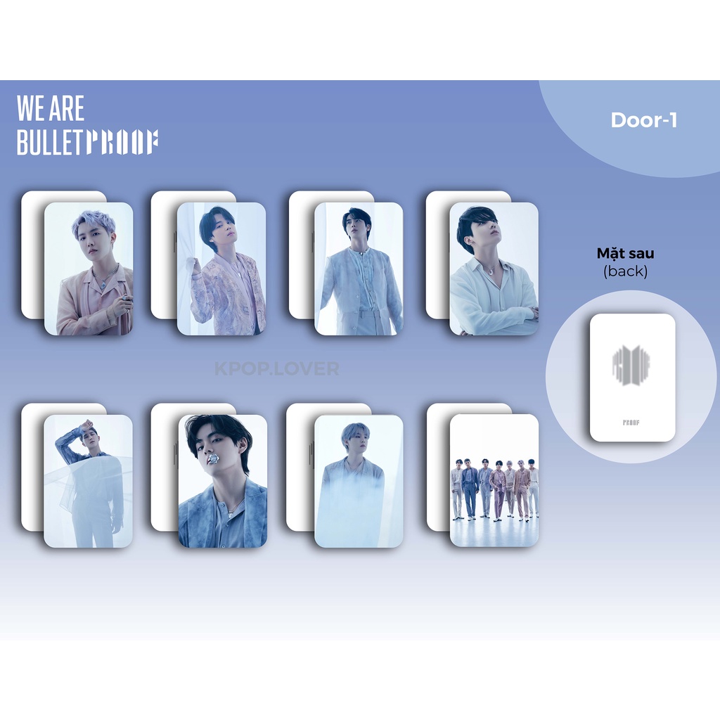 SET 8 CARD BO GÓC BTS PROOF