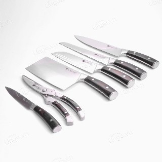 Bộ dao inox ELMICH FLORINA 7 món 2325067 (5 dao, 1 kéo cắt gà, 1 giá để dao) El5067
