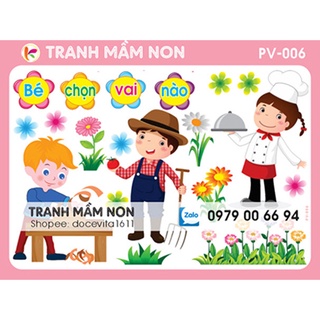 Decal mầm non - góc phân vai pv-006