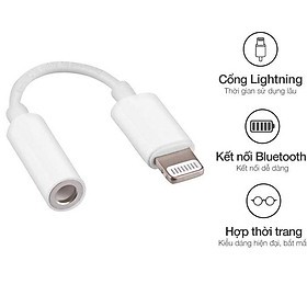 Jack chuyển đổi tai nghe iphone cổng lightning sang 3.5mm hàng zin bóc máy