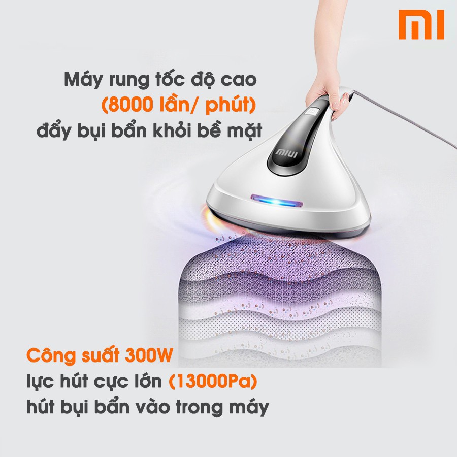 Máy hút bụi cầm tay MIUI - Máy hút bụi giường nệm công nghệ UV khử trùng diệt khuẩn 99% - Vệ Sinh Giường Nệm sạch sẽ