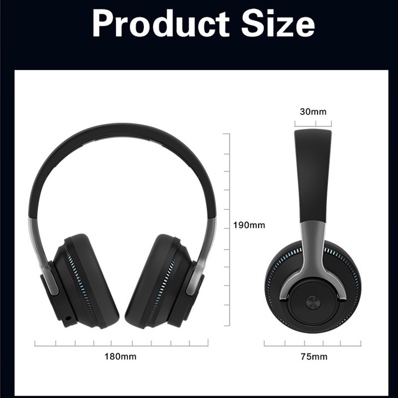 Tai nghe bluetooth không dây 5.1 có thể gập lại kèm mic phù hợp cho máy tính bảng/điện thoại