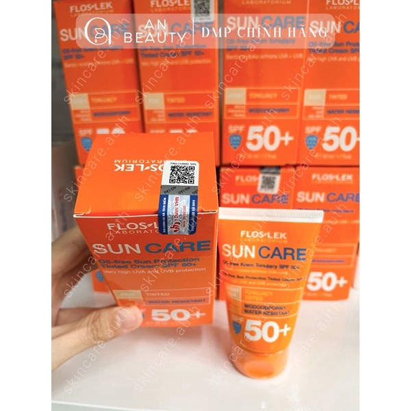 Kem Chống Nắng Kiềm Dầu FLOSLEK SUN OILFREE PROTECTION TINTED Dành Cho Da Dầu, Da Hỗn Hợp 50ml
