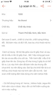 Set đồ Scan in hình xăm