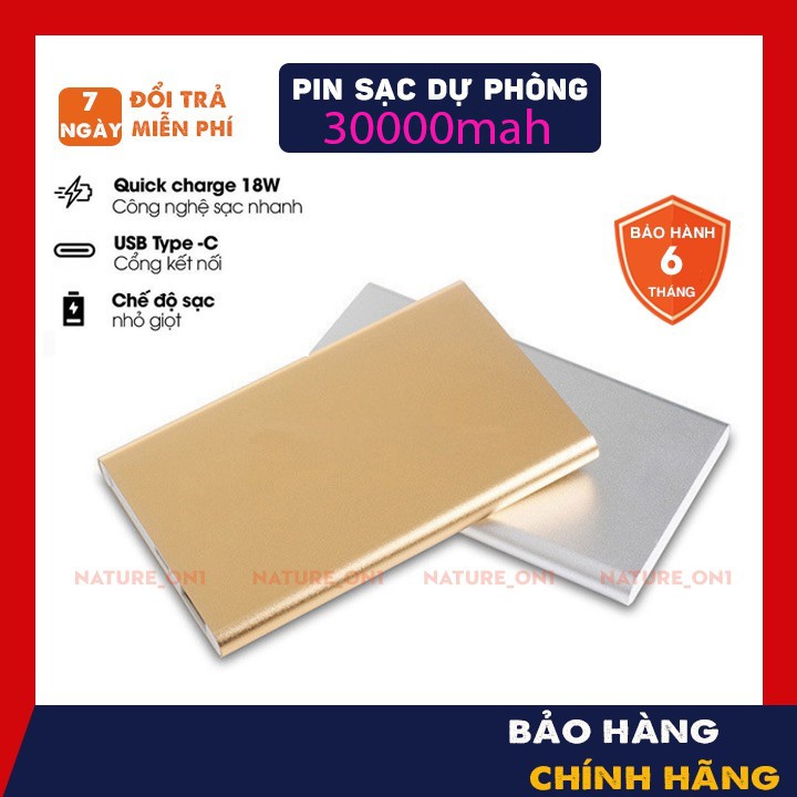 Pin dự phòng Xiaomii Mi 30000mAh  FREE SHIP  Sạc dự phòng cao cấp dòng 2020 Sạc dự phòng mini 2 cổng sạc nhanh