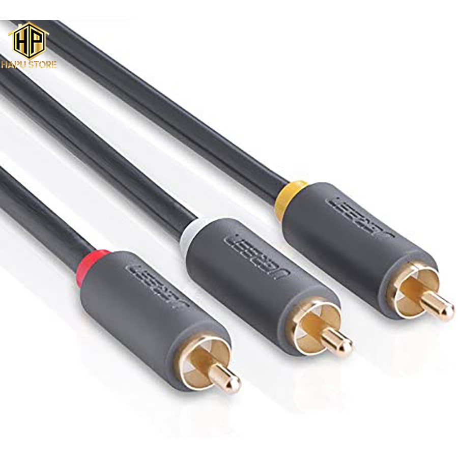 Cáp âm thanh RCA 3 ra 3 Ugreen 10524 dài 1,5m chính hãng - Hapustore