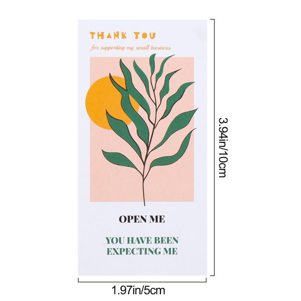 Bộ 50 Miếng Dán In Chữ Thank You Dùng Trang Trí Gói Quà