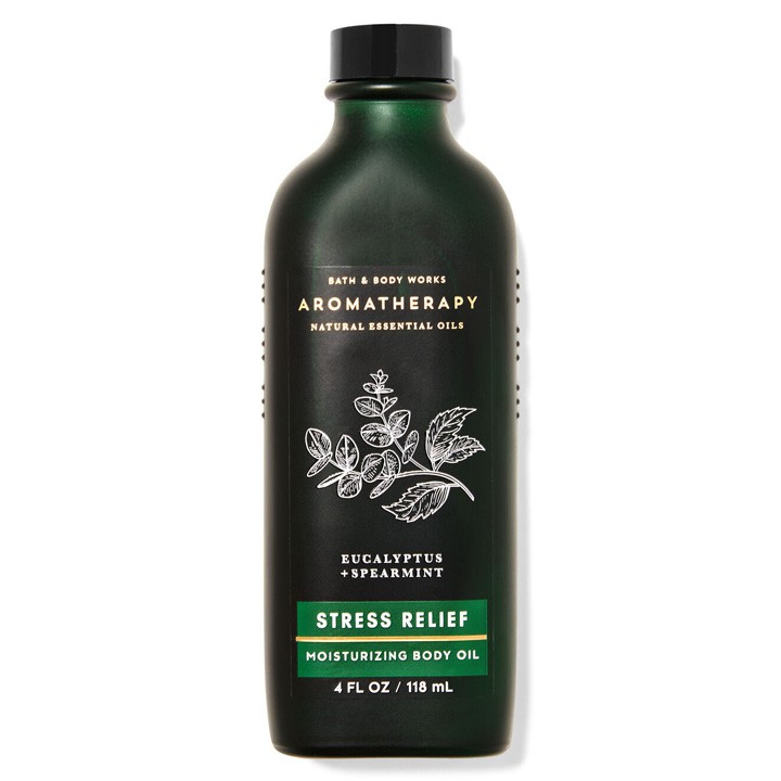 Dầu dưỡng da Bath &amp; Body Works Aromatherapy - Stress Relief Eucalyptus Spearmint, 118ml