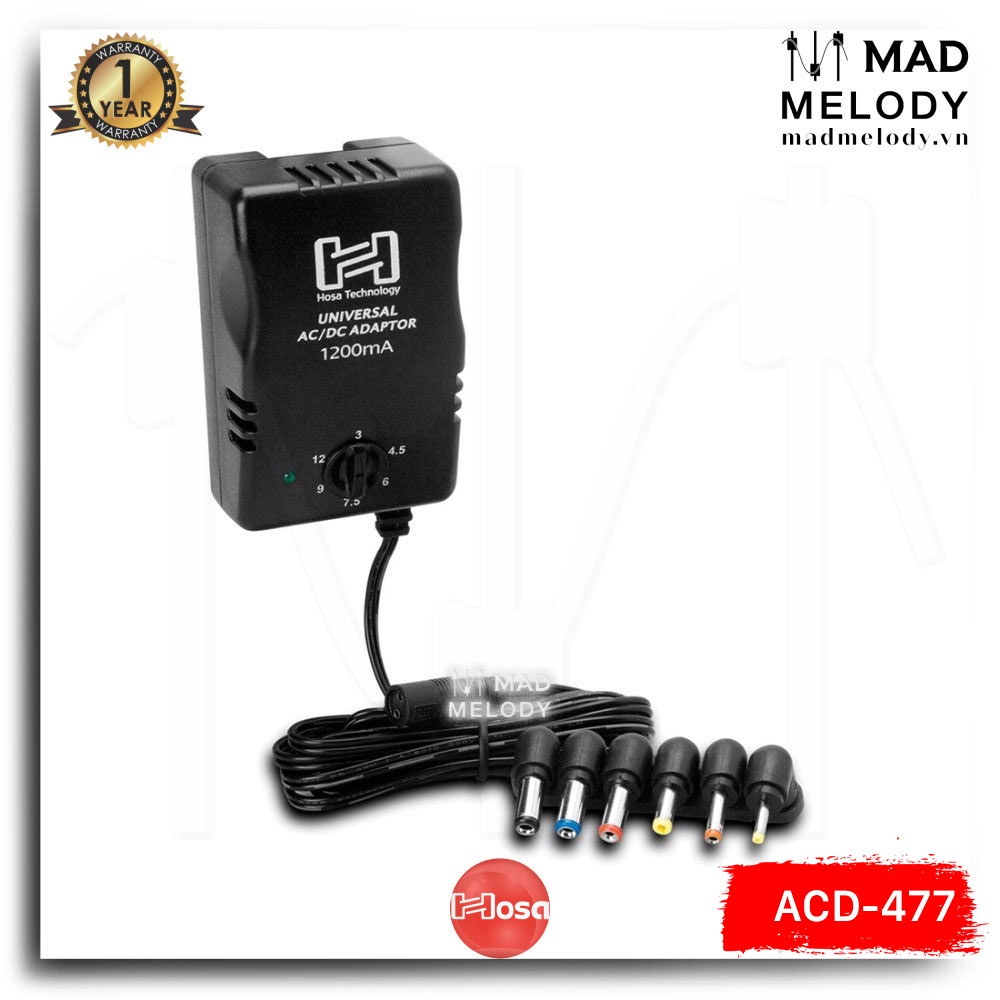 Hosa Universal Power Adaptor ACD-477 (Nguồn chuyển đa áp, Brand New)