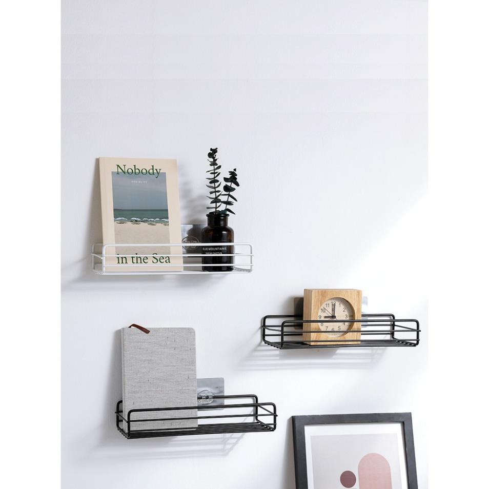 Kệ Sắt Dán Tường Hình Chữ Nhật Đựng Đồ Nhà Tắm Nhà Bếp Sang Trọng Tiện Dụng MS88284